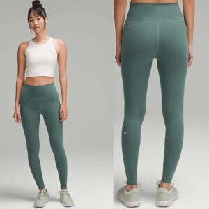 LULULEMON Wunder Train High Rise Tight 28" Womens 4 Medium Forest Yoga Fitness